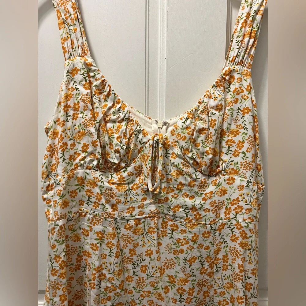 NWT LUSH mini yellow floral dress, size M - Picture 3 of 7